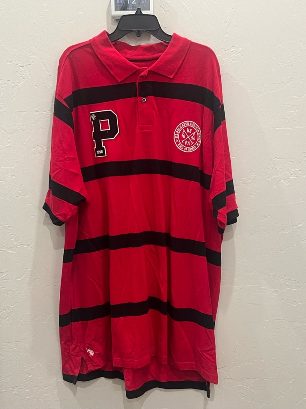 U.S. Polo Assoc USPA 1890 3XLT POLO Shirt Striped Short Sleeve 100% Cotton